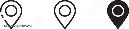 pin location ui icon trio editable stroke outline filled
