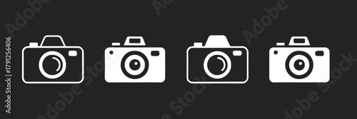 camera icons minimal flat photo symbol collection for apps