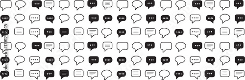 chat message bubble icons vector ui speech dialog symbols