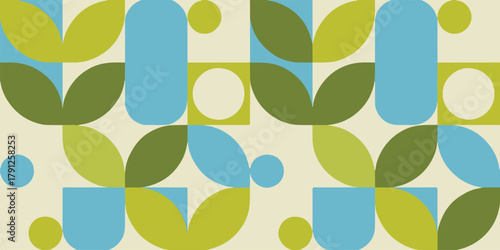 leaf symmetrical botanical pattern vector for wallpaper and fabric