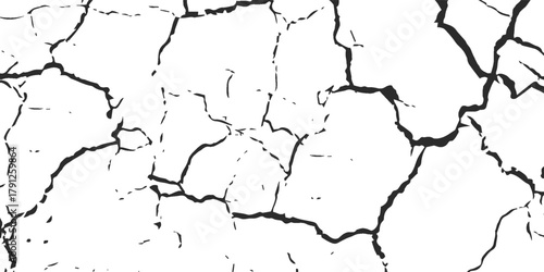cracks on transparent background. cracks texture for design. cracked concrete wall covered with gray cement texture as background, vector grunge cracked texture style with cracked texture