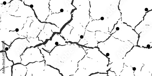 cracks on transparent background. cracks texture for design. cracked concrete wall covered with gray cement texture as background, vector grunge cracked texture style with cracked texture