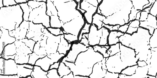 cracks on transparent background. cracks texture for design. cracked concrete wall covered with gray cement texture as background, vector grunge cracked texture style with cracked texture