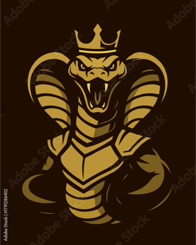 Cobra King Vector Logo Black Gold