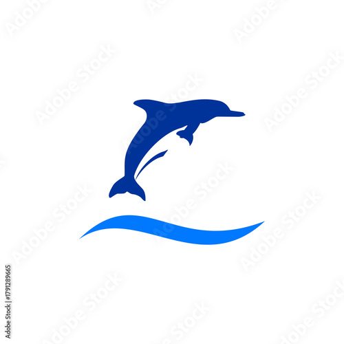 Dolphin illustration logo design, whale, killer fish, predator, vector, fish, animal, vector, ocean, icon, dolphin, graphic, design, abstract, art, nature, aquatic, isolated, underwater, sea