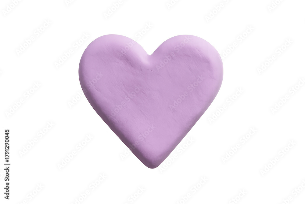 Fototapeta premium Purple clay heart representing love and romance