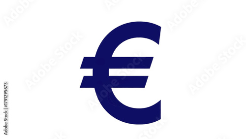 Vector illustration of euro currency symbol on a transparent background