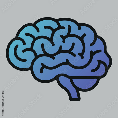 human brain vector illustration