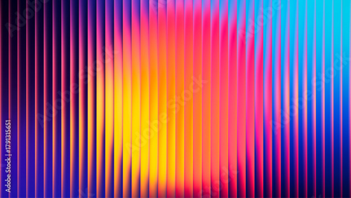 Vibrant gradient circular banner with ribbed fractal glass texture and interplay of warm cool tones. Dynamic abstract artwork perfect for modern banners, marketing visuals, creative artistic project