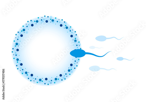 Natural fertilization. Sperm and egg. Natural fertilization. Sperm and egg vector illustration. Reproductive medicine health care pregnancy background