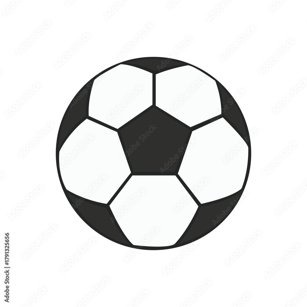 Fototapeta premium Football ball, soccer ball isolated on white, vector illustration
