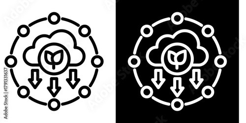 Low Emissions Icon Set White Style Collection