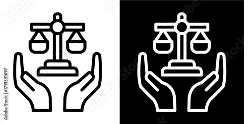 Business Ethics Icon Set White Style Collection