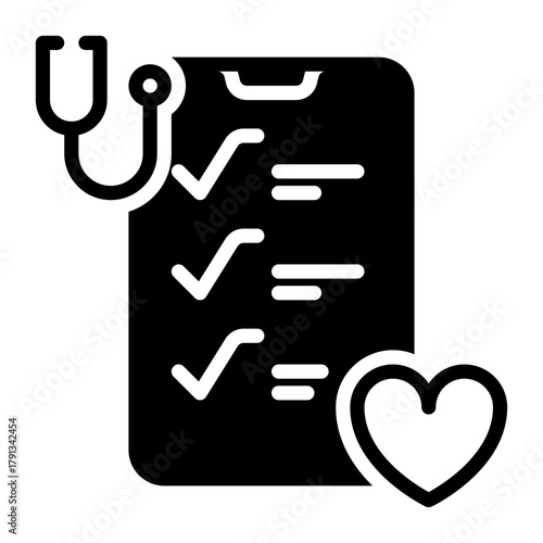 Check Up icon, glyph icon style