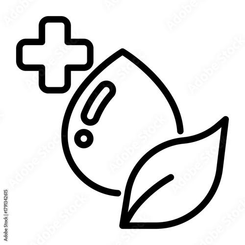 Fresh Water icon, line icon style