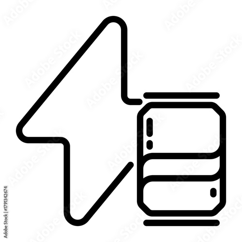 Energy drink icon, line icon style