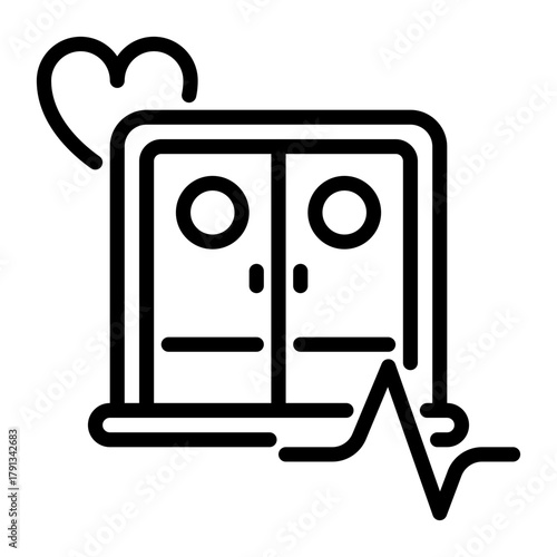 ICU icon, line icon style