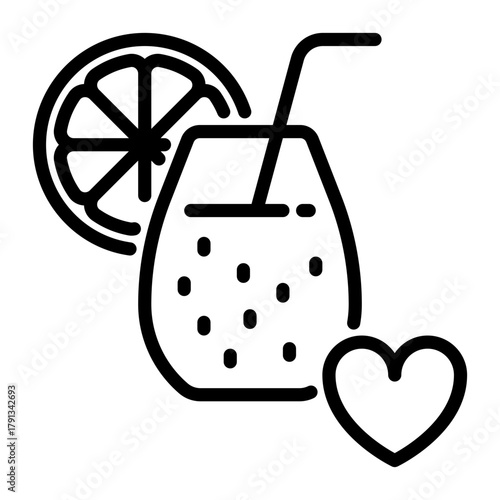 Juice icon, line icon style