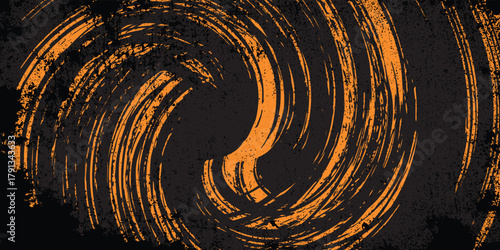 orange black brush Car sticker wrap pattern banner abstract. eps 10