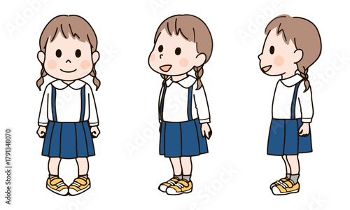 子供セット_みつあみ・制服