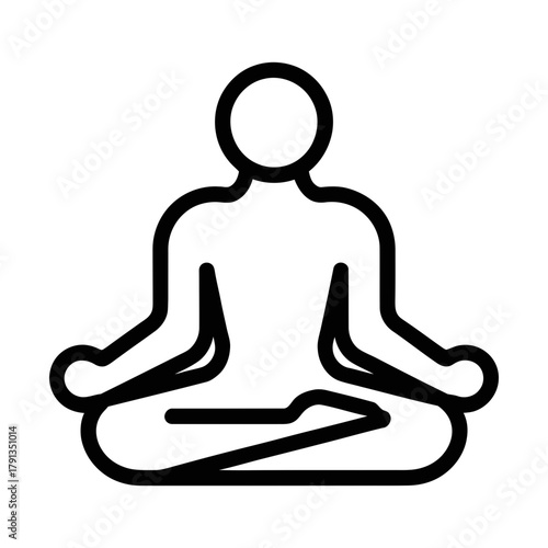 meditation line icon