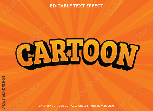 cartoon text effect 3d style business brand and logo design