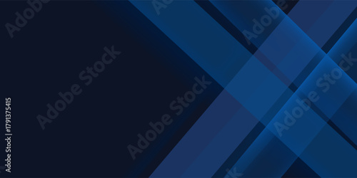 Blue black abstract background geometry shine and layer element vector for presentation design. Suit for business, corporate, institution, party, festive, seminar, and talks