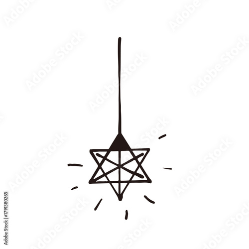 星型のペンダントライト