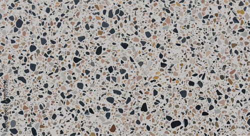 Terrazzo texture with fine granite and marble dust, Light beige terrazzo background tile, Finely ground stone chips