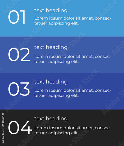 4 step infographic, 4 steps, four step 