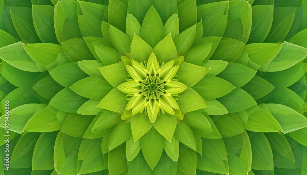 Flower garden background design. Abstract geometric vector seamless pattern. Green nature graphic banner.