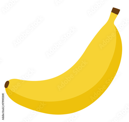 Yellow Banana Fruit Illustration