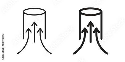 Air suction icon. Vector linear icons. simple flat icons