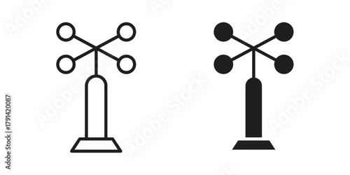 Anemometer icon. Vector linear icons. simple flat icons