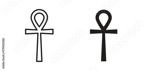 Ankh icon. Vector linear icons. simple flat icons
