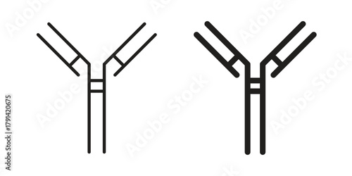 Antibody icon. Vector linear icons. simple flat icons