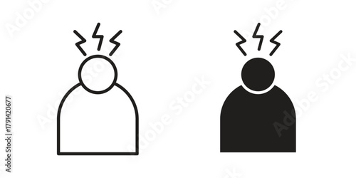 Anxiety icon. Vector linear icons. simple flat icons