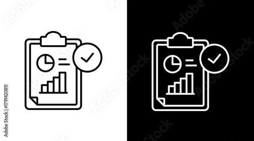 Policy Evaluation System  White Icon Set Design