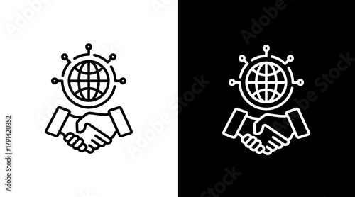 Smart Diplomacy  White Icon Set Design