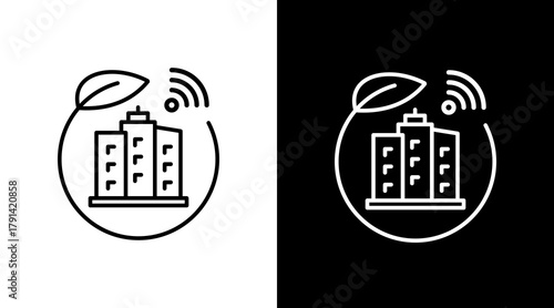 Sustainable Governance  White Icon Set Design