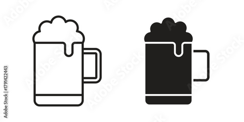 Beer icon. Vector linear icons. simple flat icons