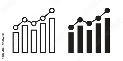 Benchmarking icon. Vector linear icons. simple flat icons