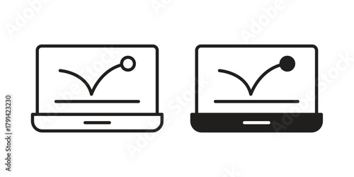 Bounce rate icon. Vector linear icons. simple flat icons
