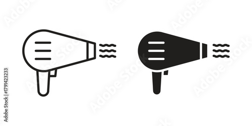 Blow dryer icon. Vector linear icons. simple flat icons