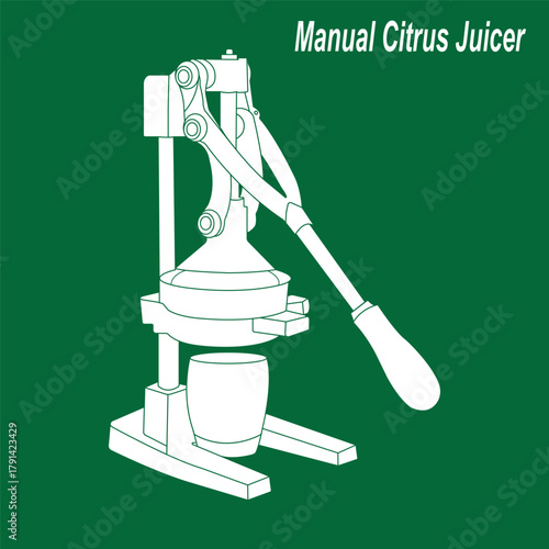Manual citrus squeezer icon design