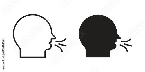 Breath icon. Vector linear icons. simple flat icons