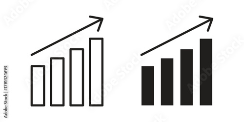 Business performance icon. Vector linear icons. simple flat icons