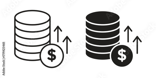 capital gain icon. Vector linear icons. simple flat icons