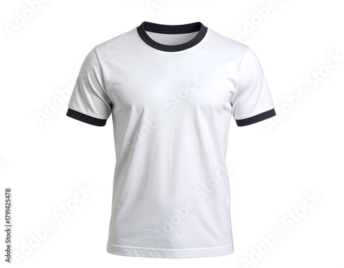 Wallpaper Mural Plain White T-Shirt with Black Trim Torontodigital.ca