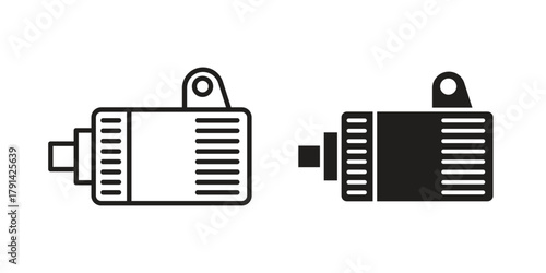 Car alternator icon. Vector linear icons. simple flat icons